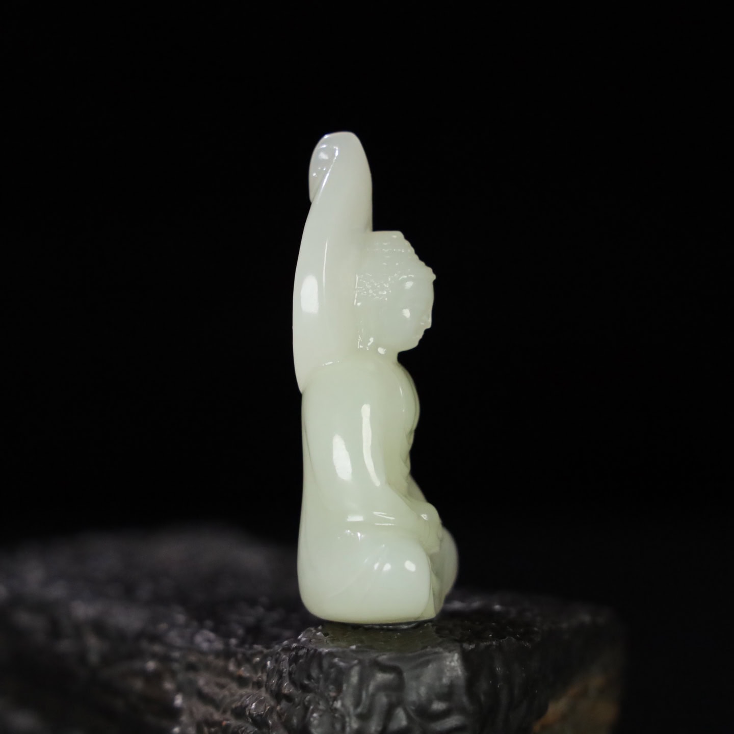 Chinese Natural Jade Carved Buddha