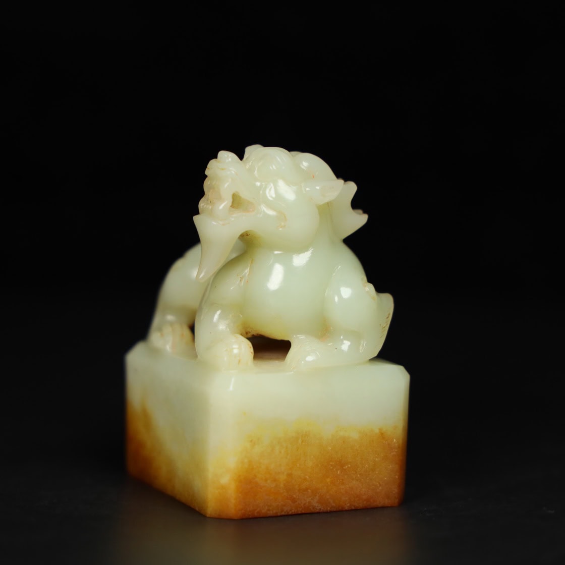 Chinese Natural Jade Carved Seals