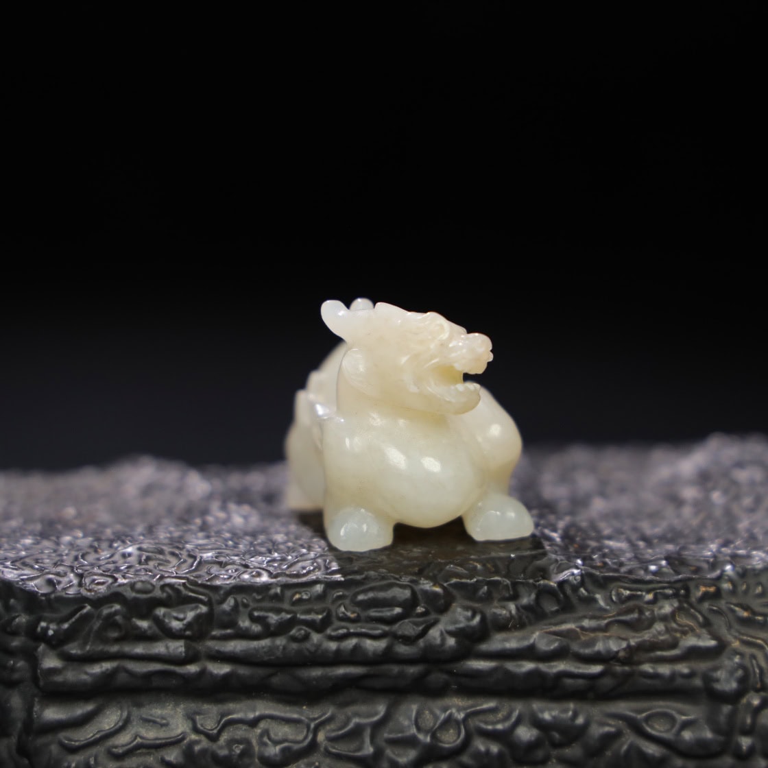 Chinese Natural Jade Carved Beasts