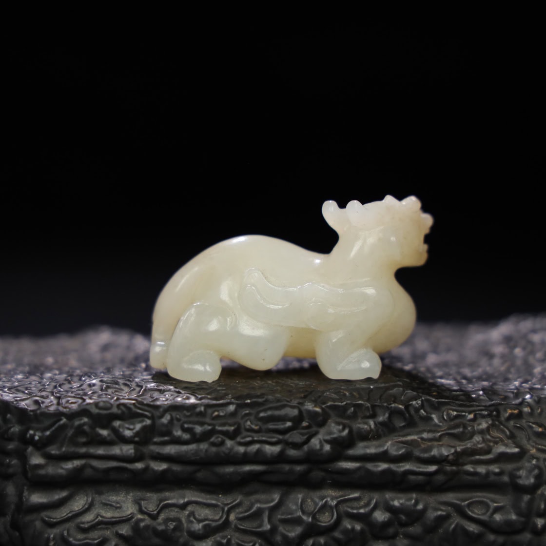 Chinese Natural Jade Carved Beasts
