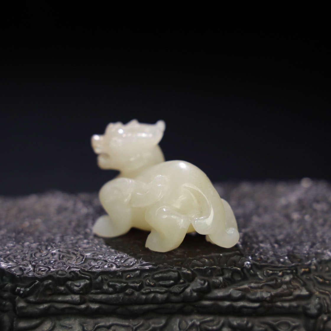 Chinese Natural Jade Carved Beasts