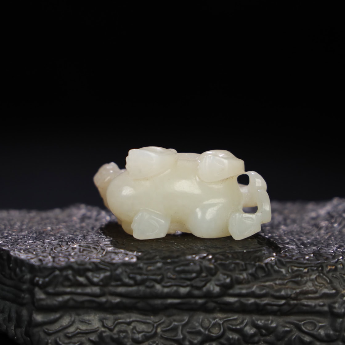 Chinese Natural Jade Carved Beasts