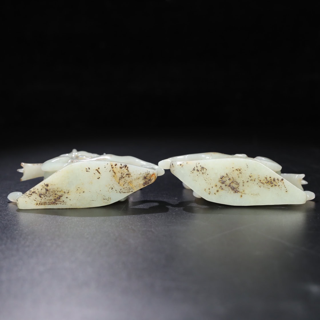 Chinese Natural Jade Carved Horses