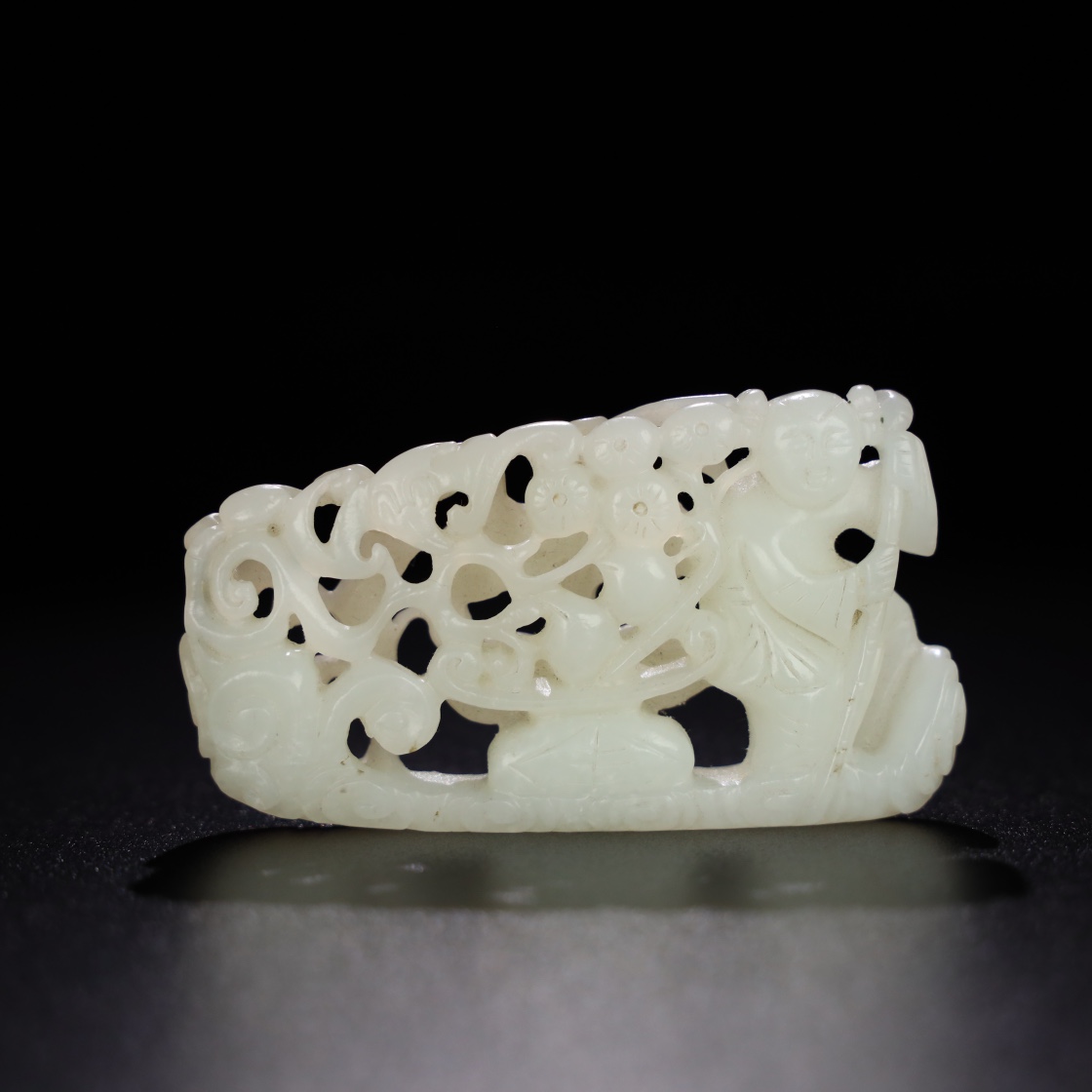 Chinese Natural Jade Carved Pendant