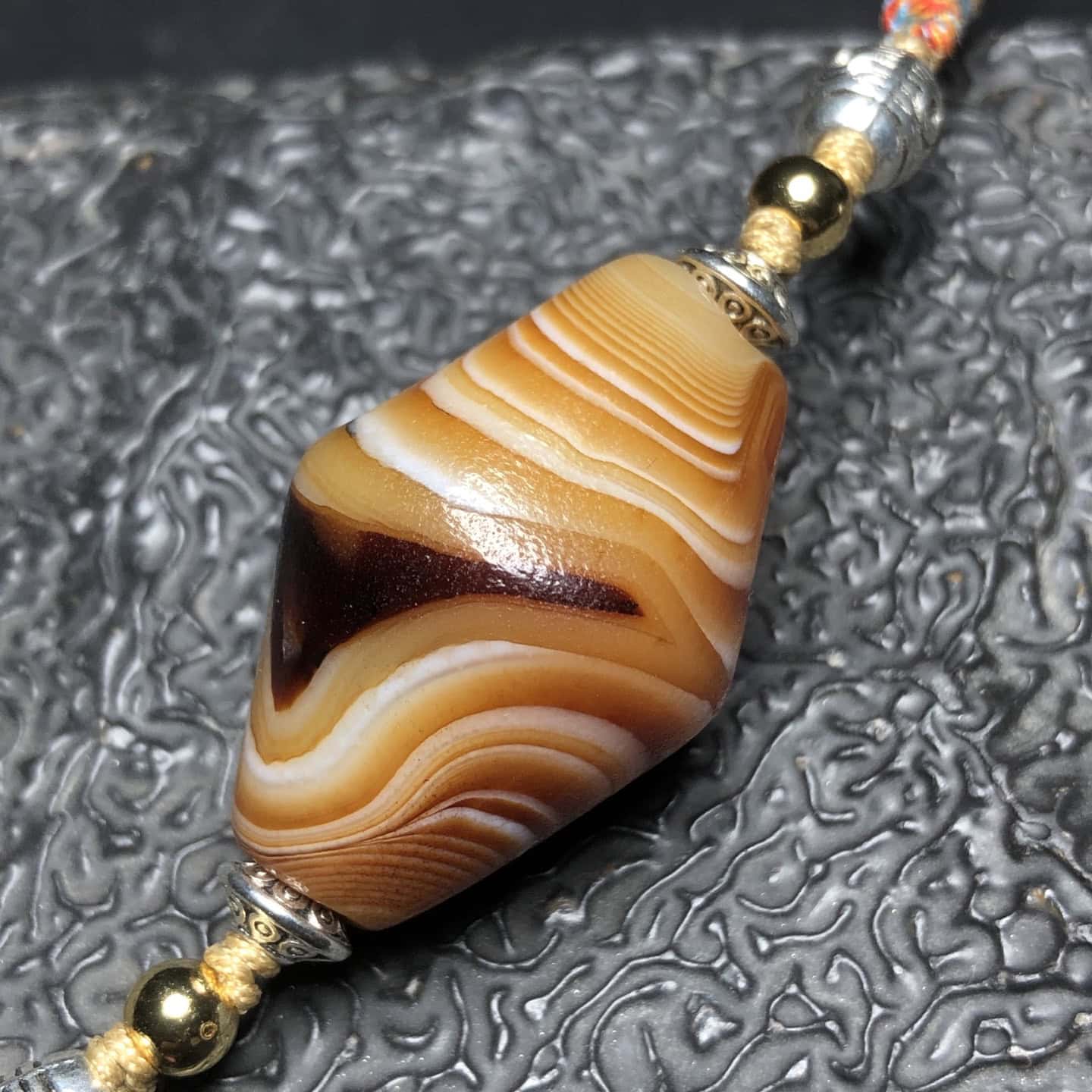 Chinese Natural Agate DZI Beads