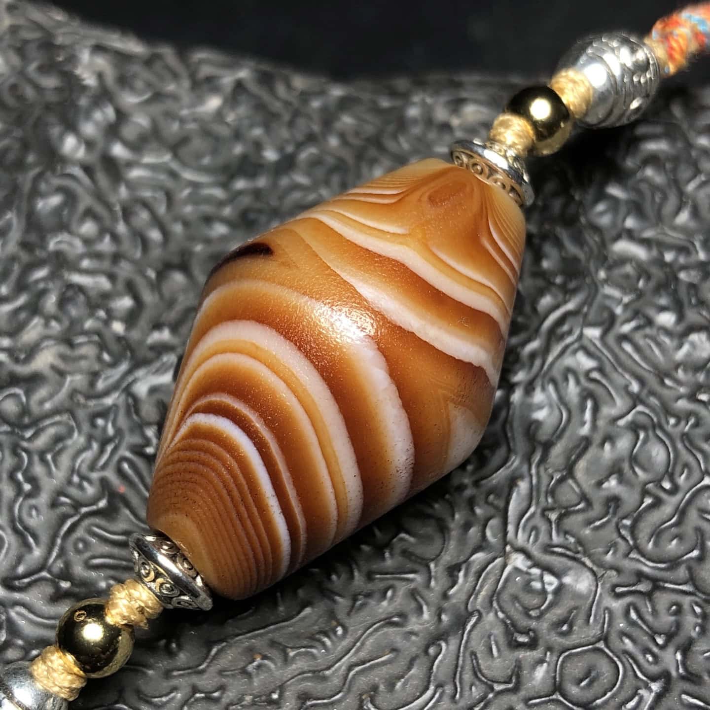 Chinese Natural Agate DZI Beads