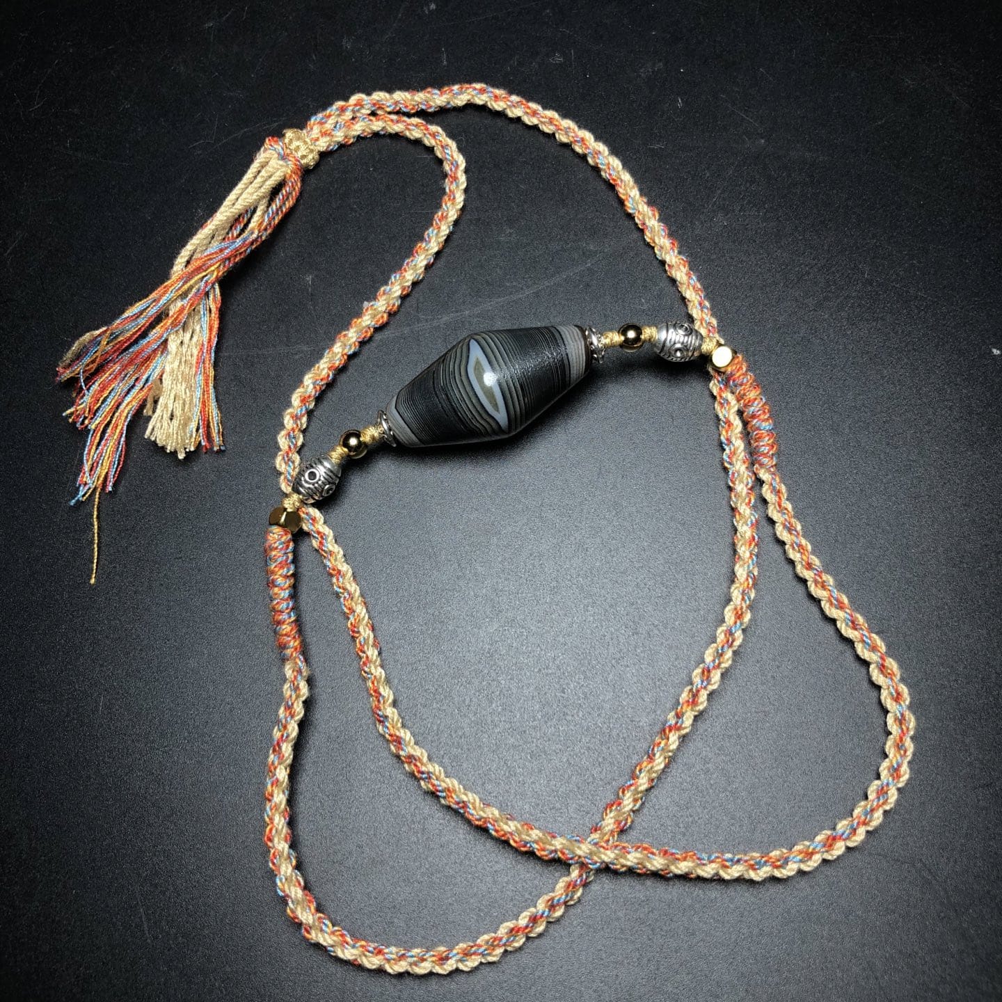 Chinese Natural Agate DZI Beads