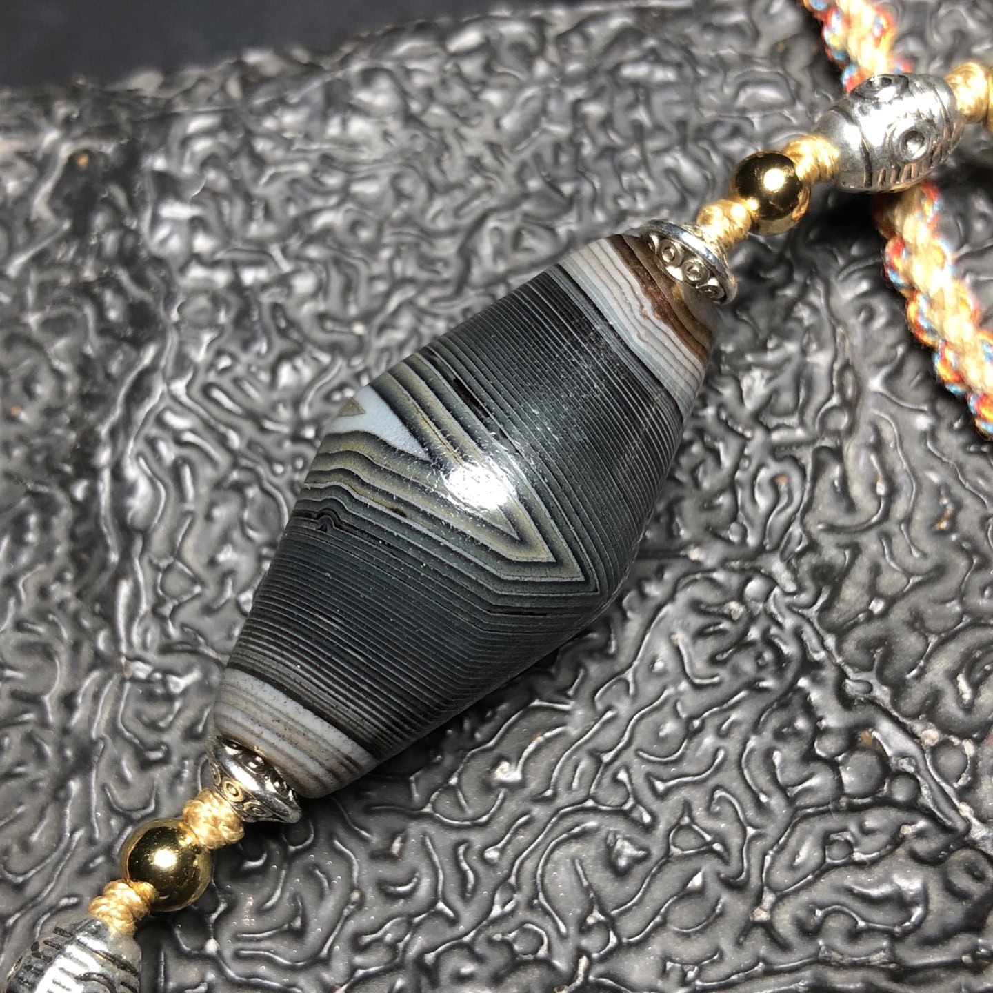 Chinese Natural Agate DZI Beads