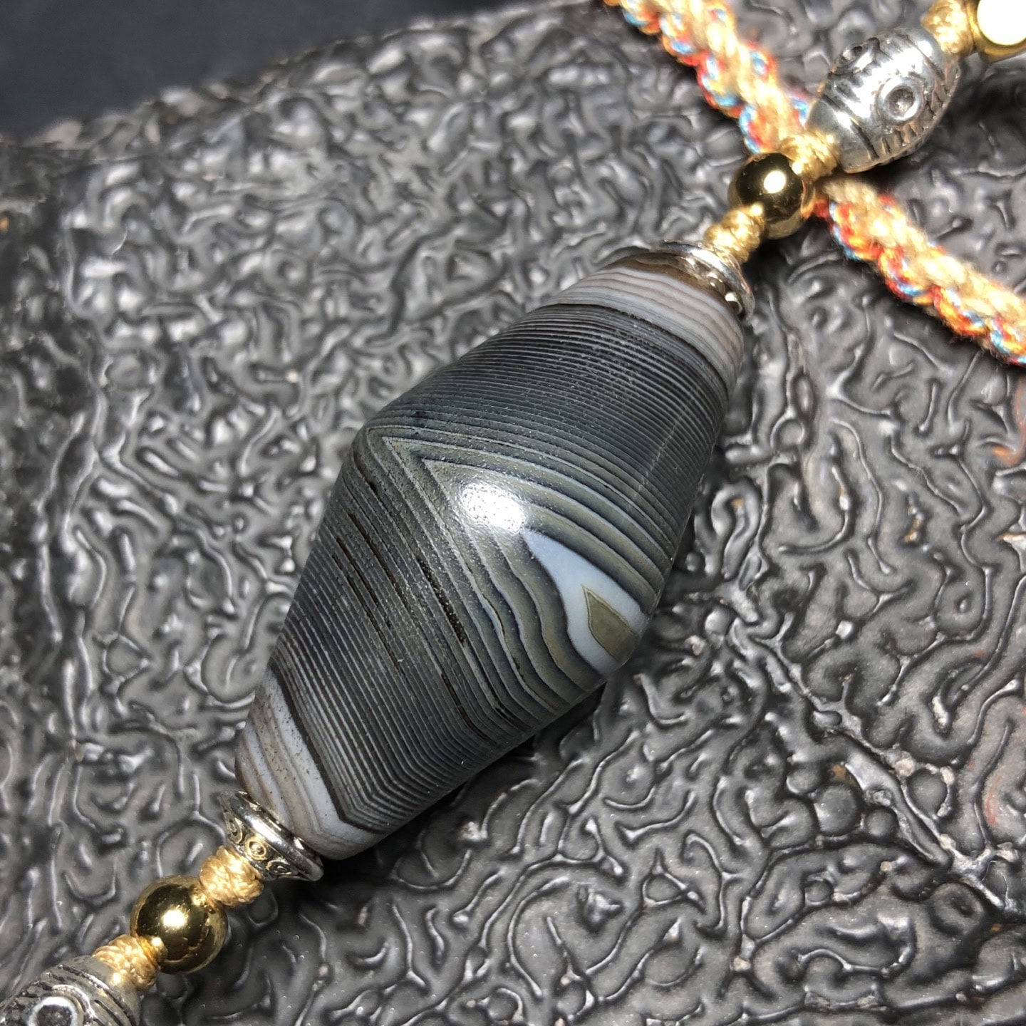 Chinese Natural Agate DZI Beads