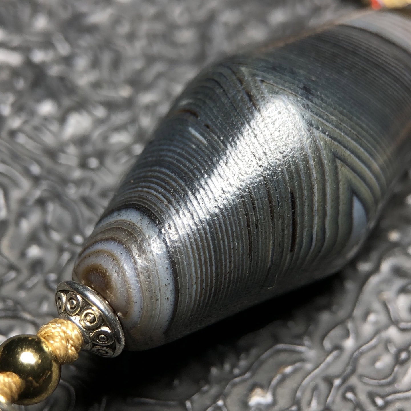 Chinese Natural Agate DZI Beads