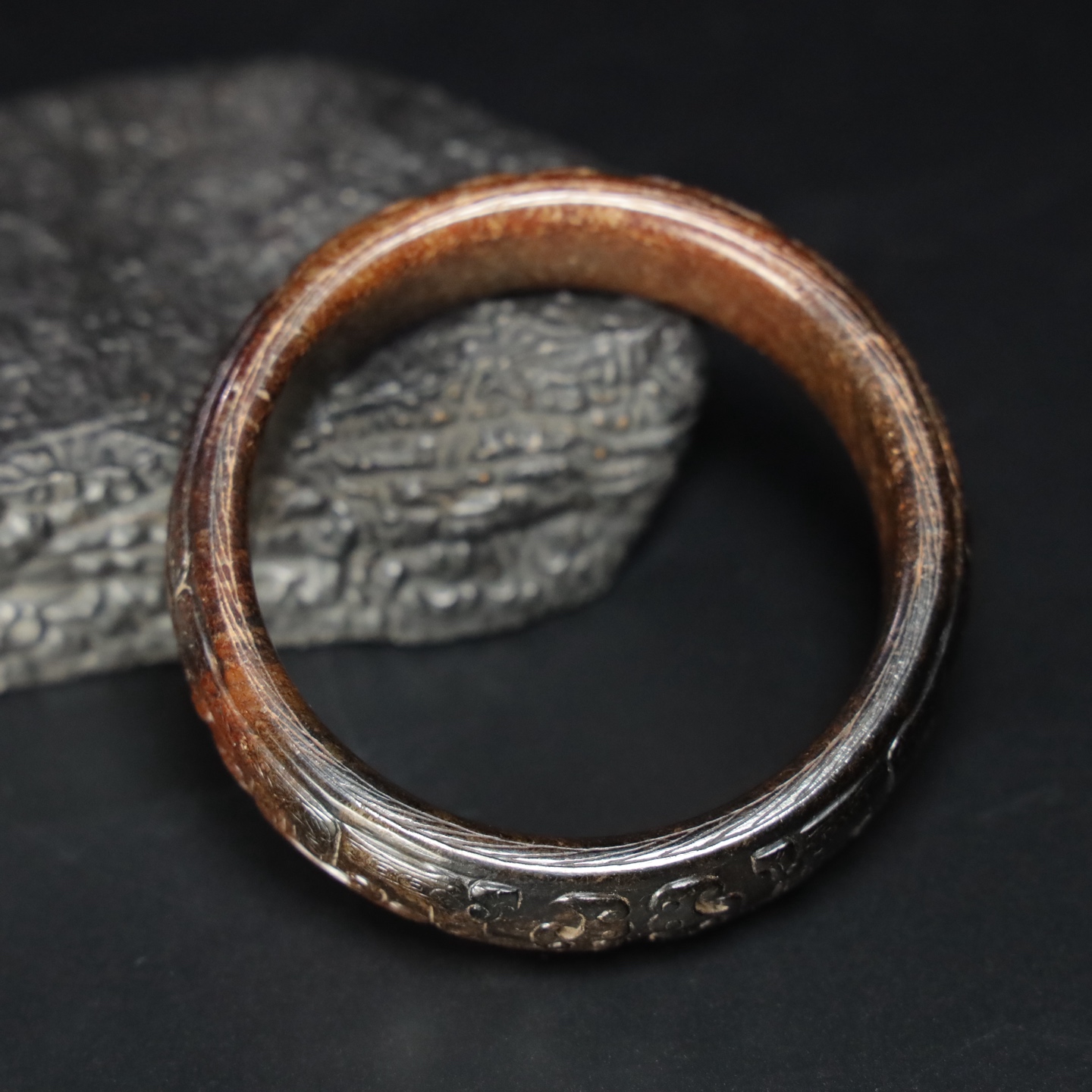 Chinese Natural Jade Carved Bracelet