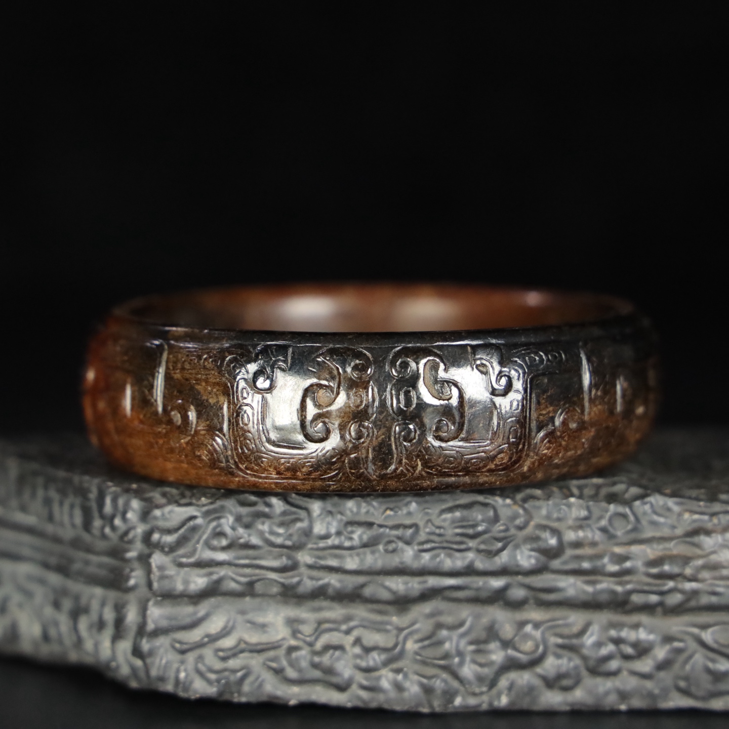Chinese Natural Jade Carved Bracelet