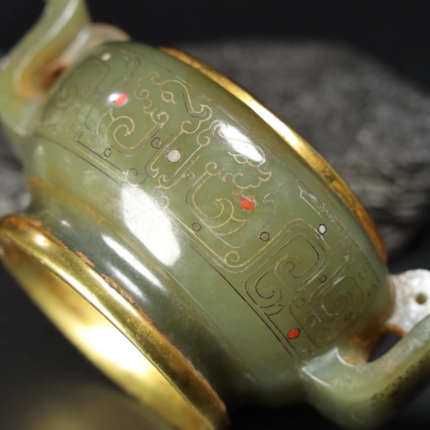 Chinese Natural Jade Carved incense Burner