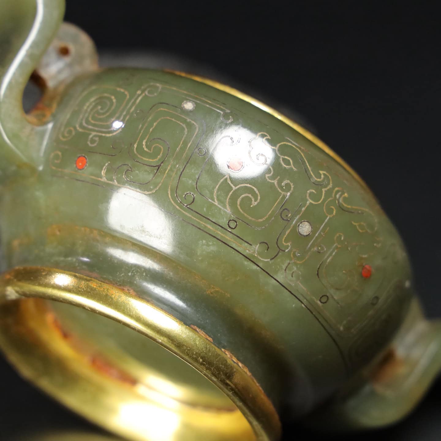 Chinese Natural Jade Carved incense Burner