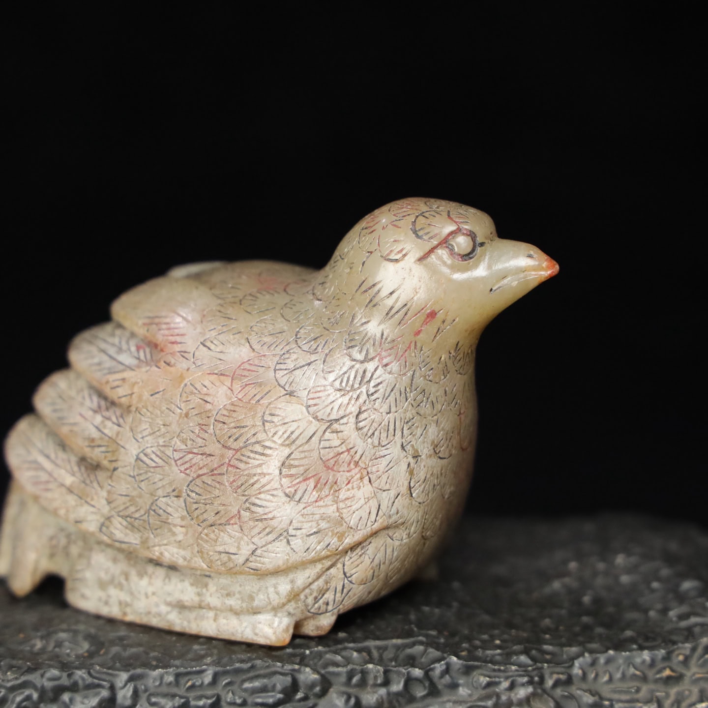 Chinese Natural Jade Carved Bird