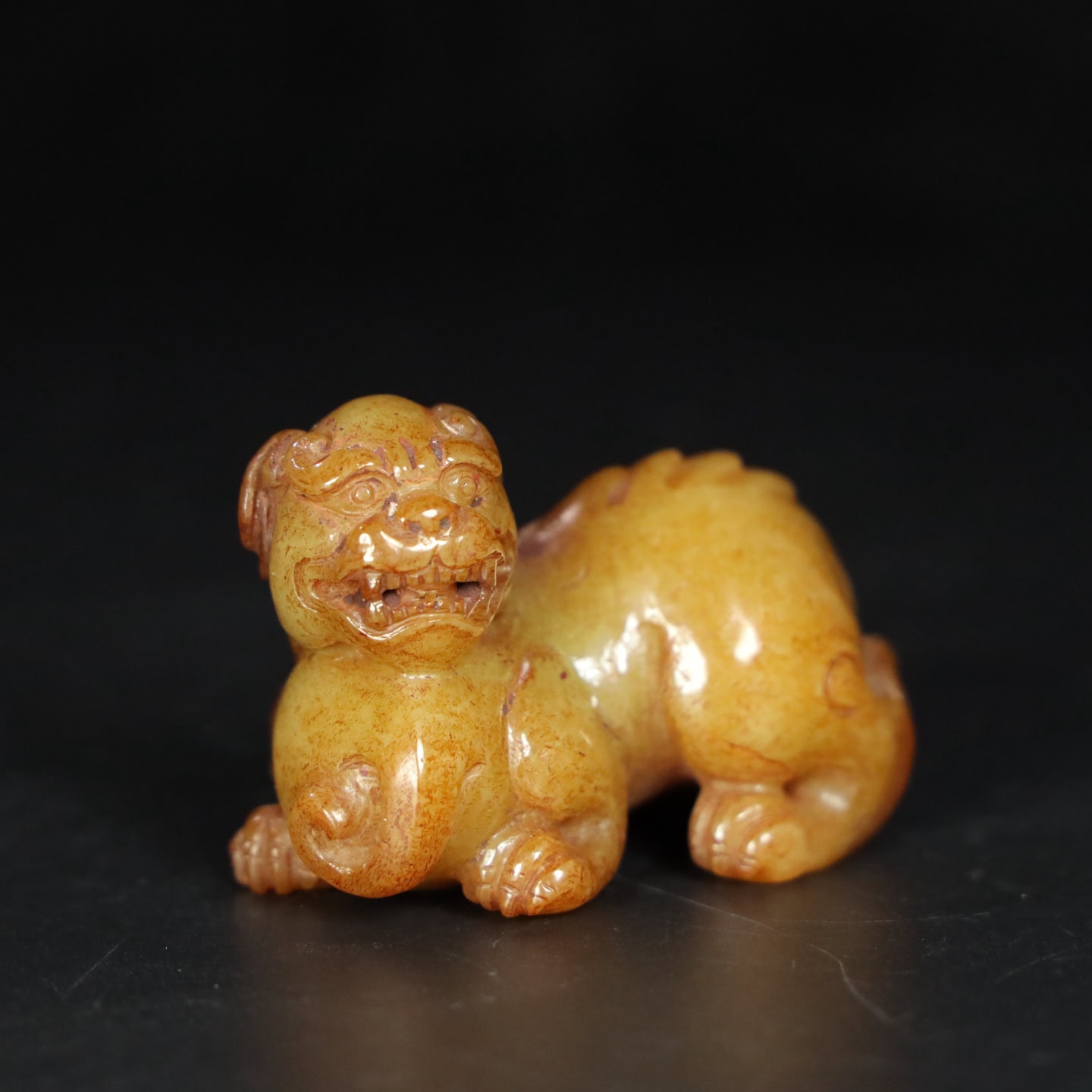 Chinese Natural Jade Carved Beast