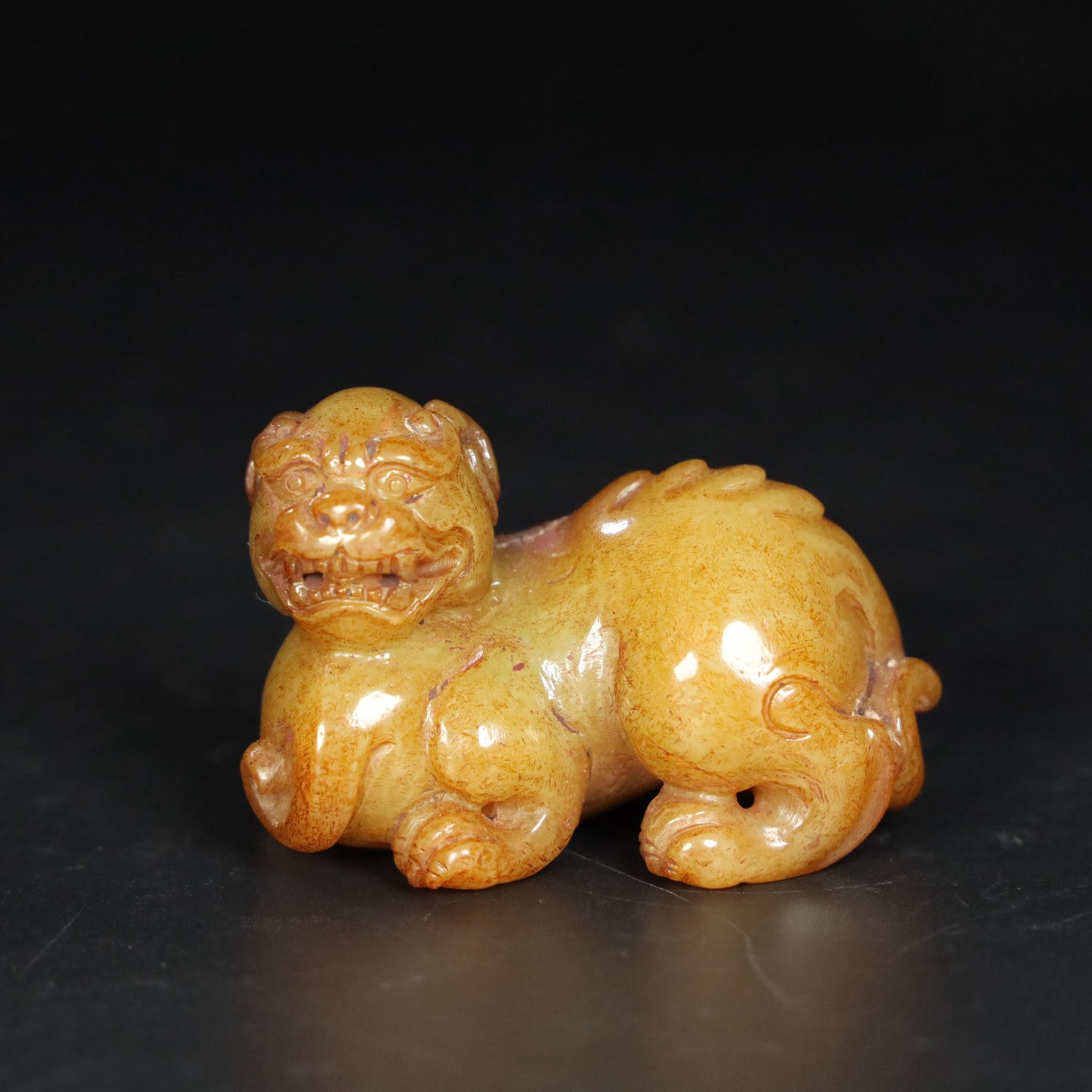 Chinese Natural Jade Carved Beast