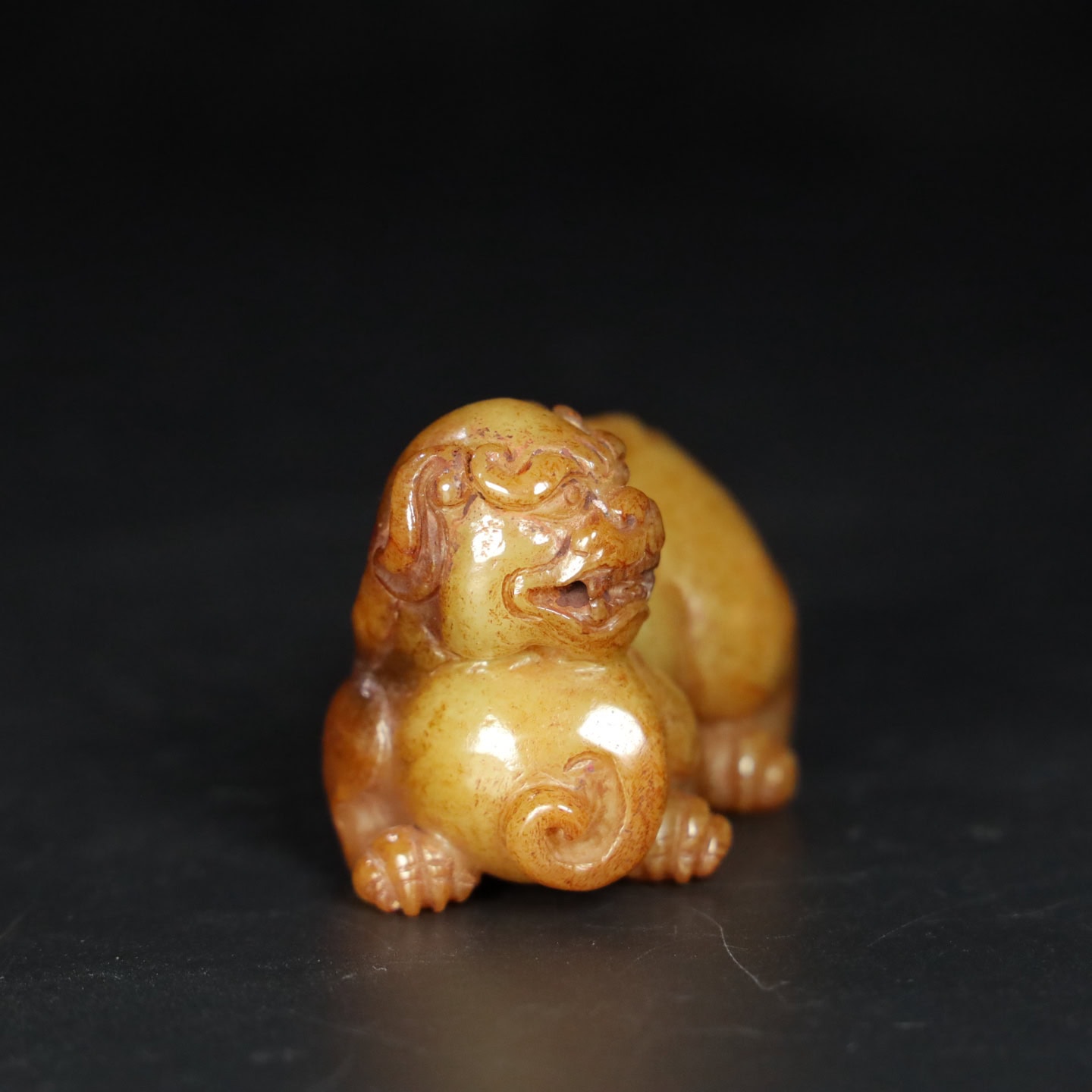 Chinese Natural Jade Carved Beast