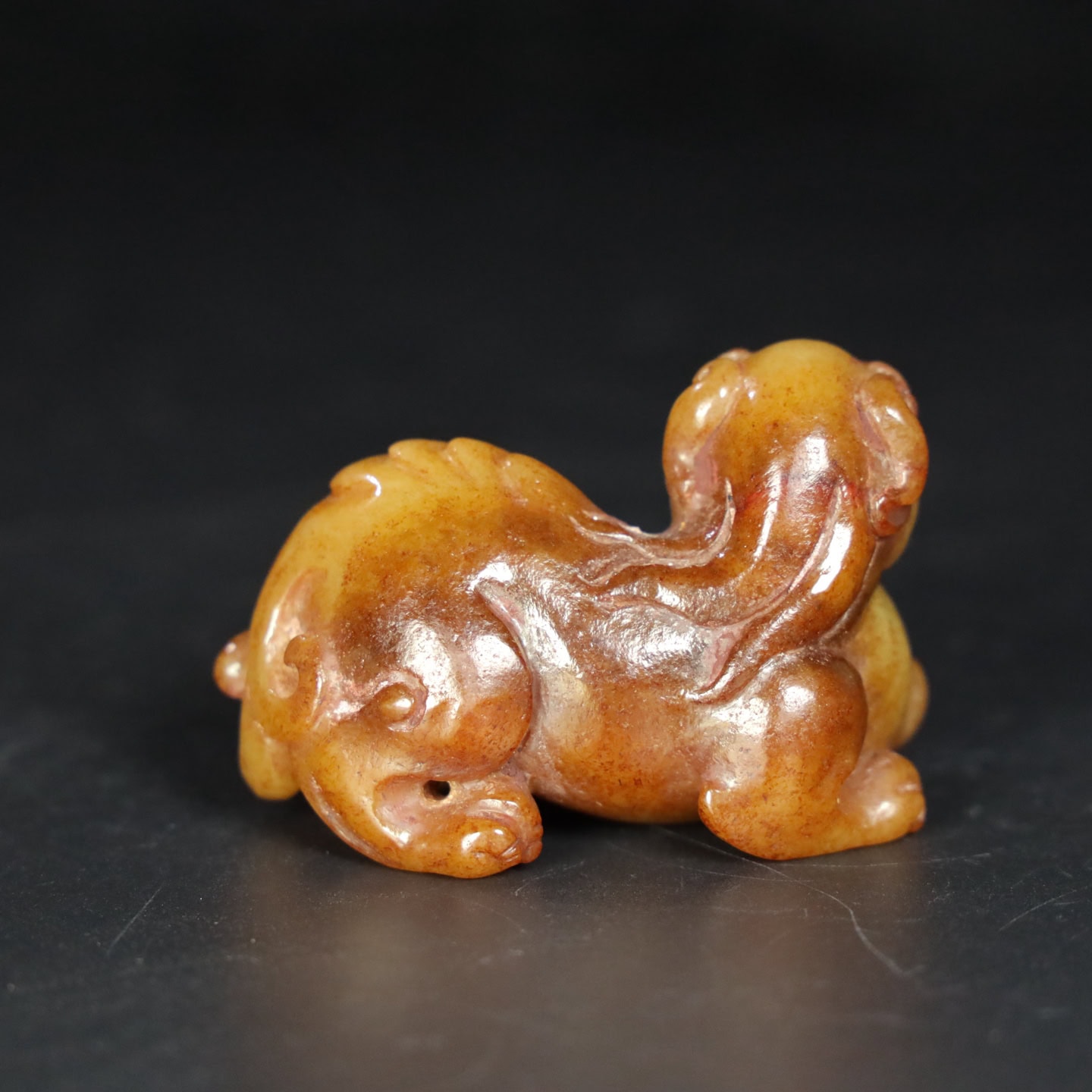 Chinese Natural Jade Carved Beast