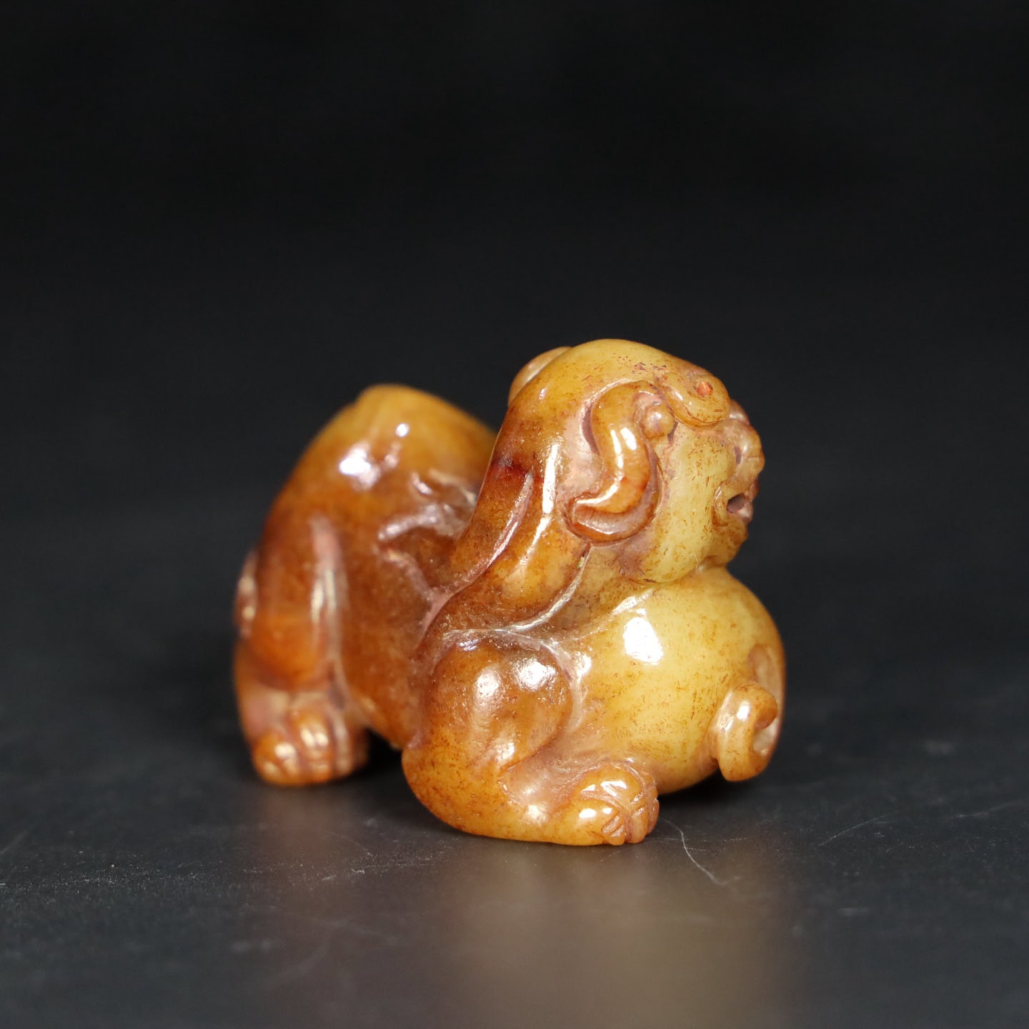 Chinese Natural Jade Carved Beast