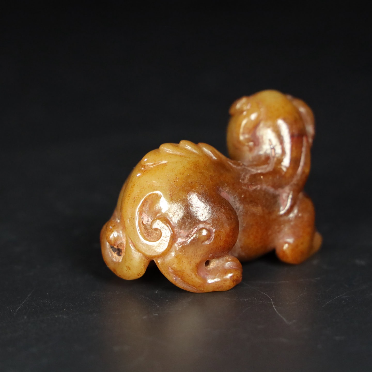 Chinese Natural Jade Carved Beast