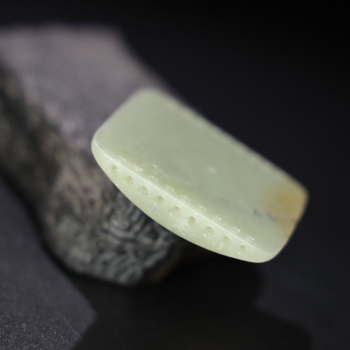 Chinese Natural Jade Carved Plaque
