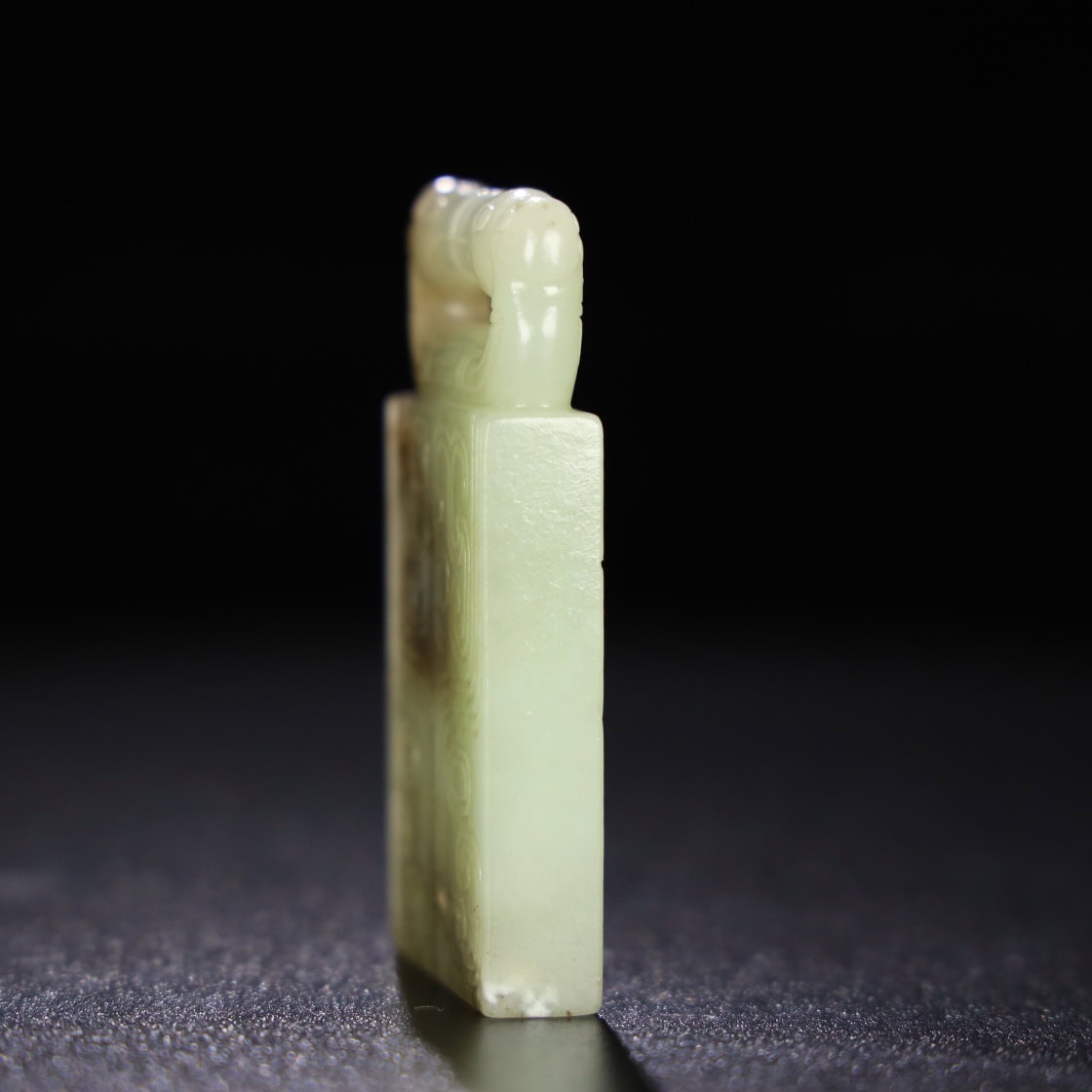 Chinese Natural Jade Carved Dragons Pendant