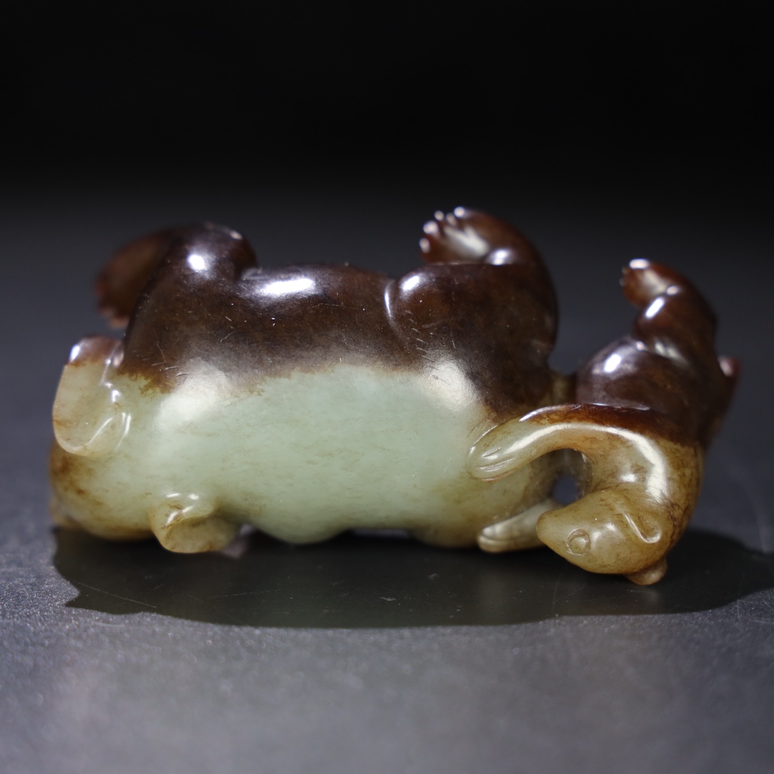 Chinese Natural Jade Carved Bear