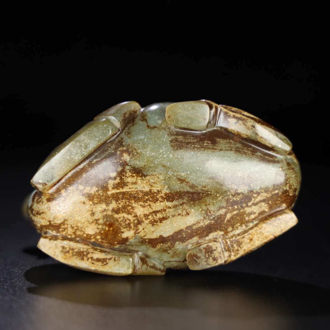 Chinese Natural Jade Carved Sheep Brush Washer