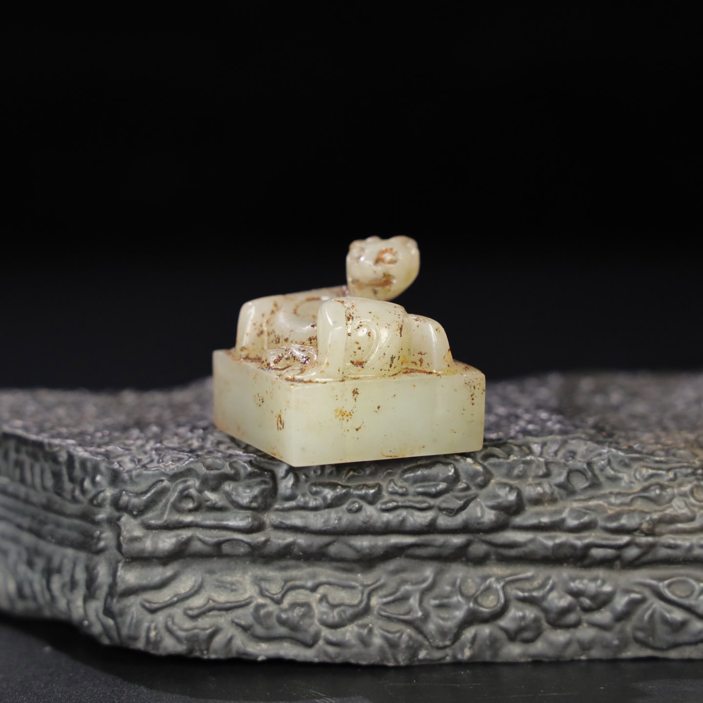 Chinese Natural Jade Carved Seals