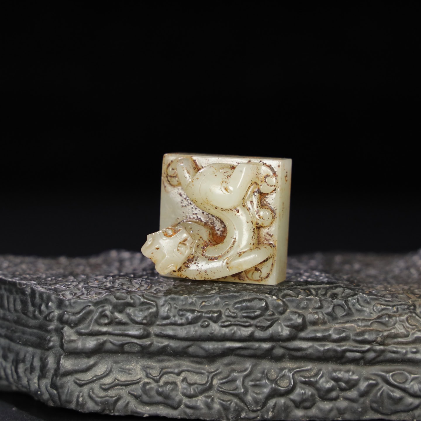 Chinese Natural Jade Carved Seals