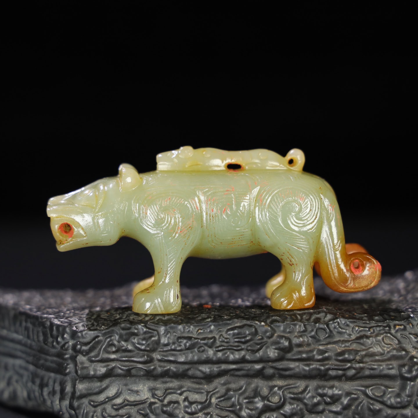 Chinese Natural Jade Carved Animal