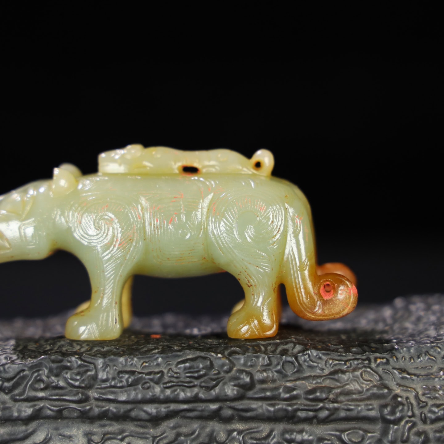 Chinese Natural Jade Carved Animal