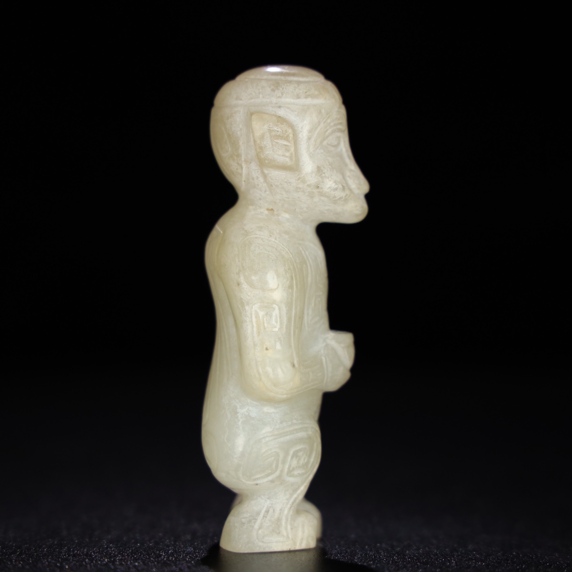 Chinese Natural Jade Carved Statue
