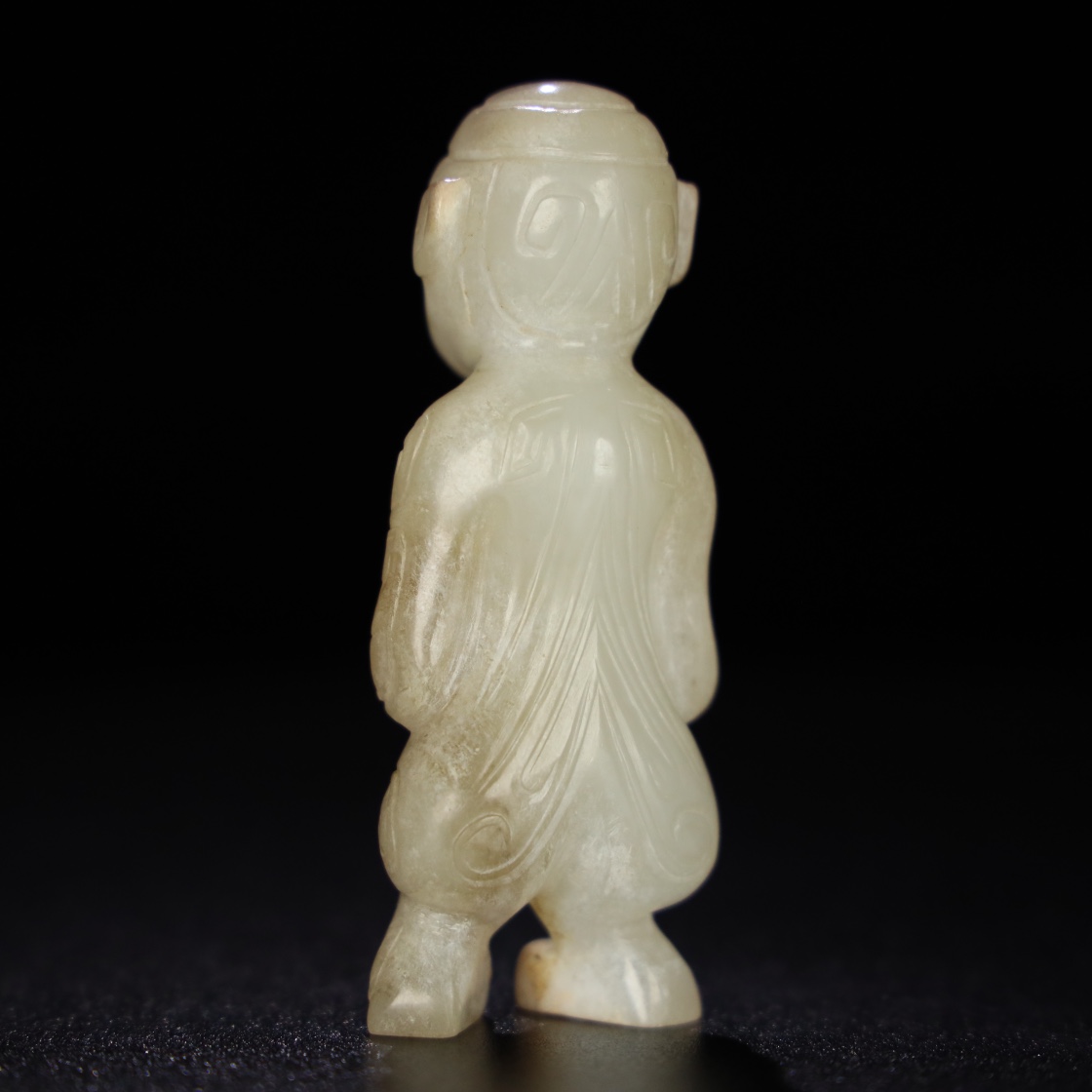 Chinese Natural Jade Carved Statue
