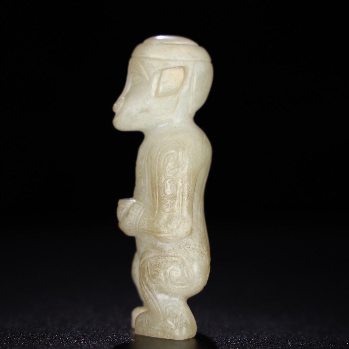 Chinese Natural Jade Carved Statue