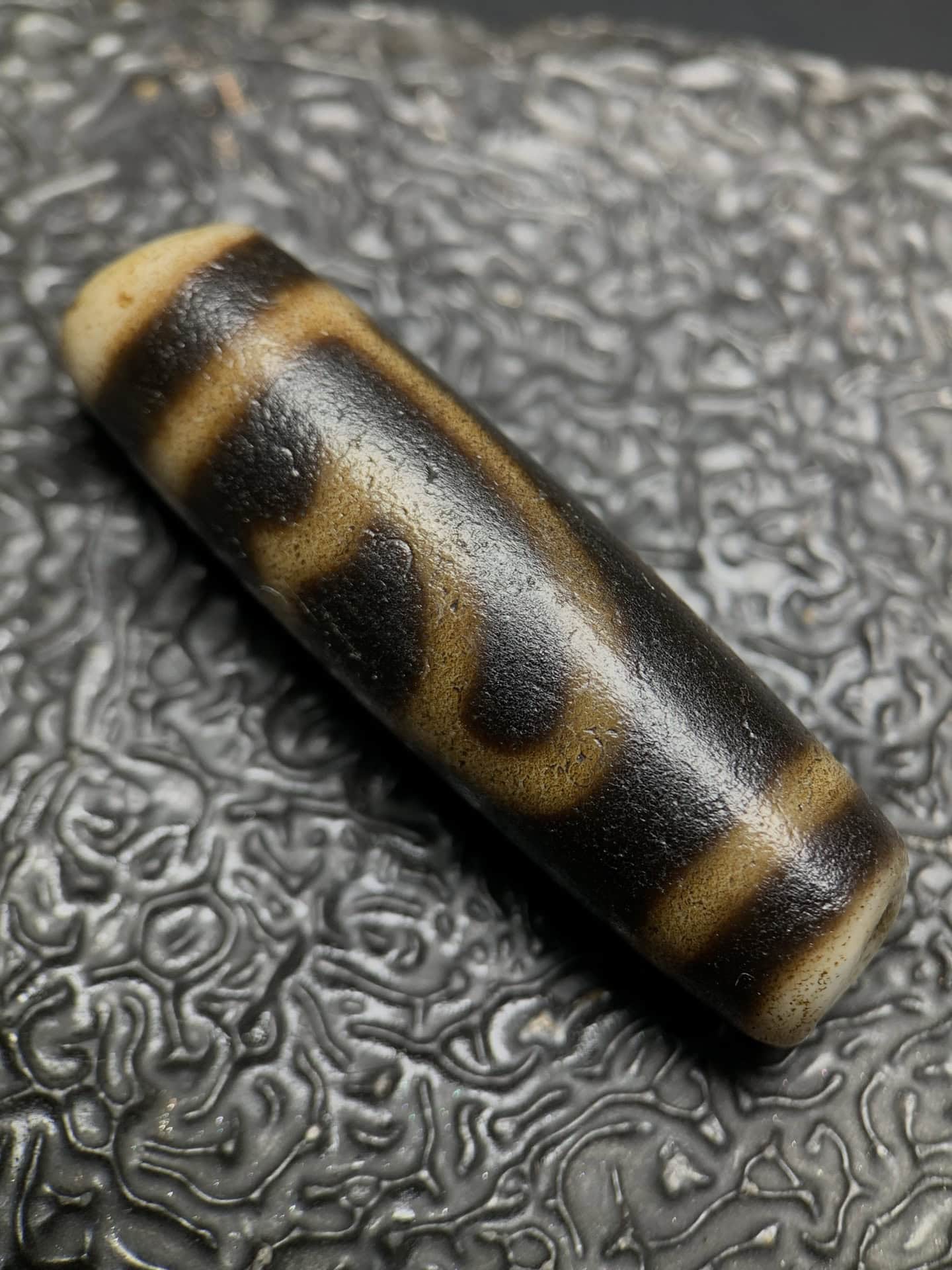 Chinese Natural Agate DZI Beads