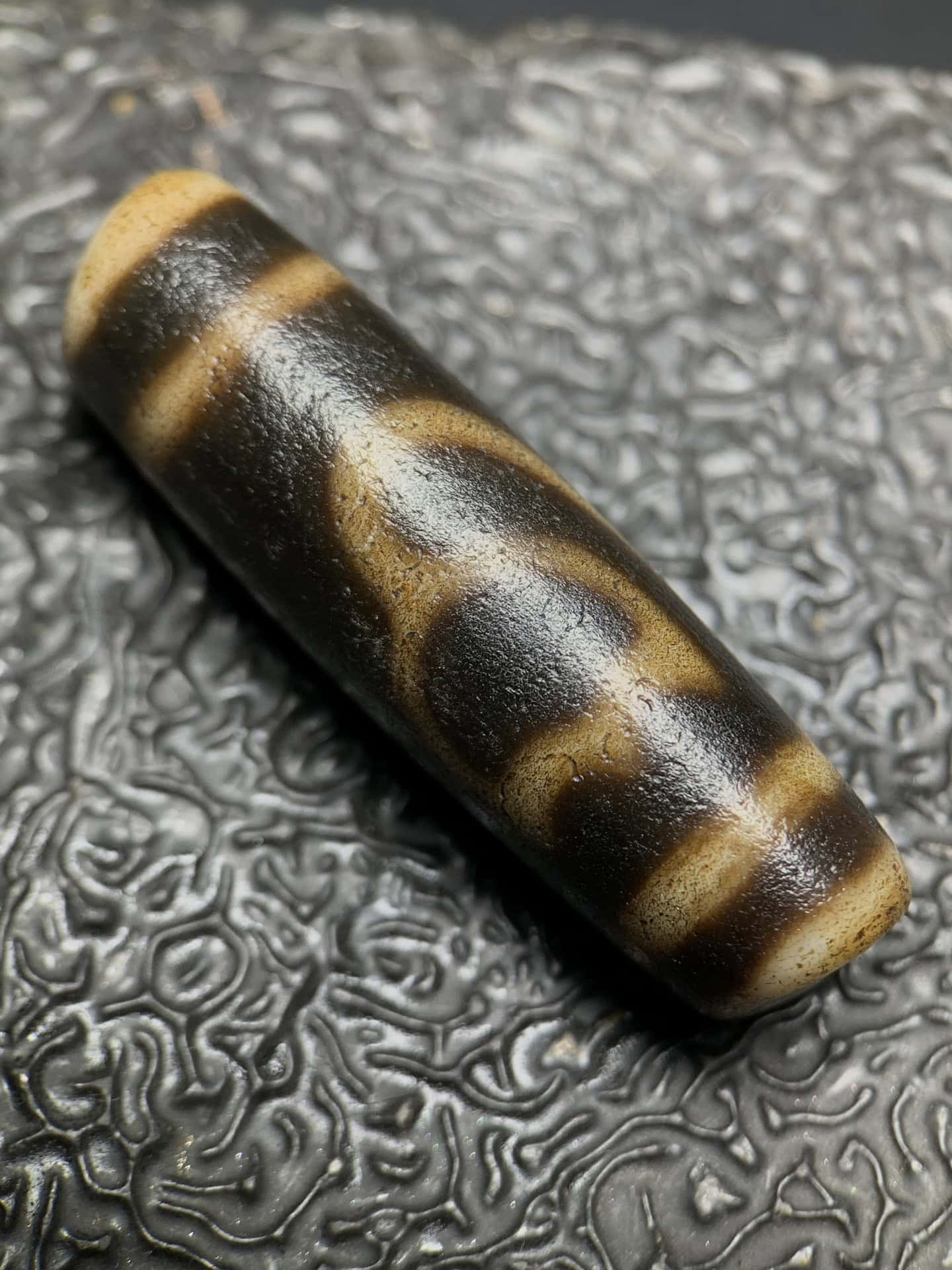 Chinese Natural Agate DZI Beads