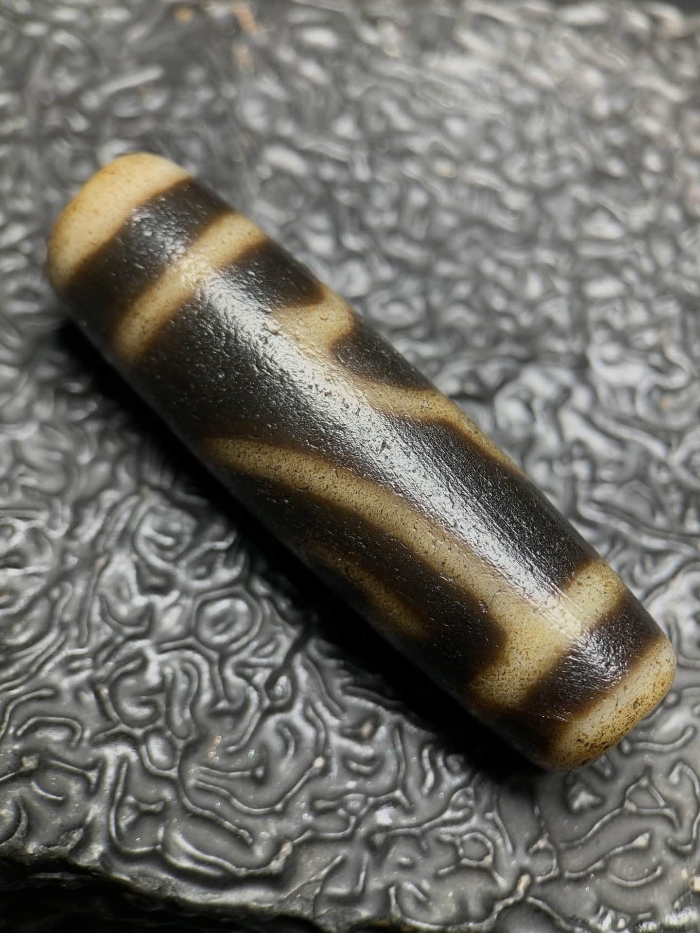 Chinese Natural Agate DZI Beads