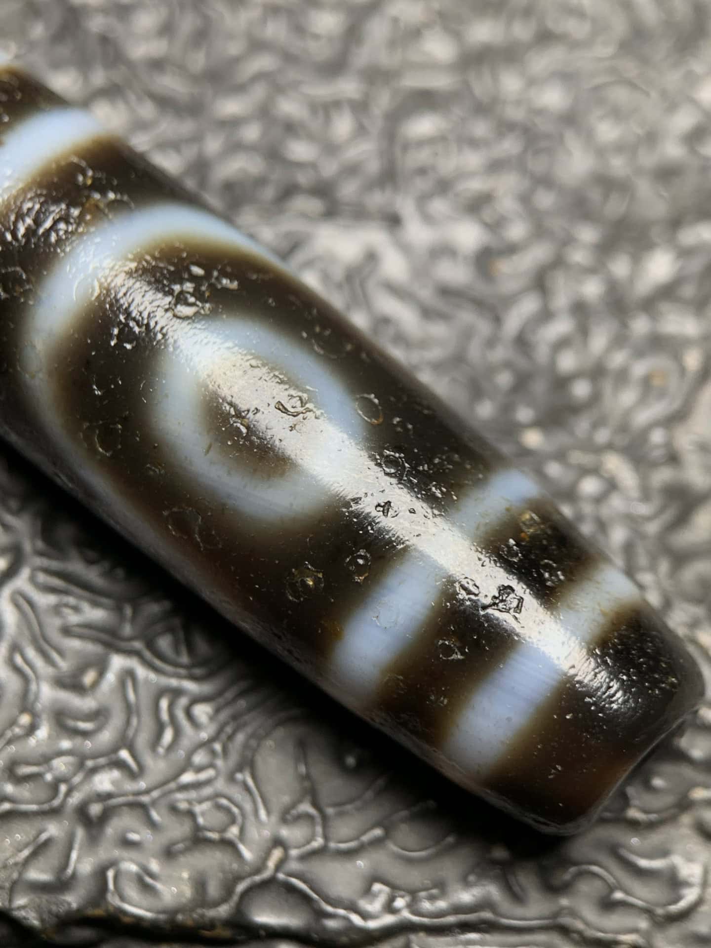 Chinese Natural Agate DZI Beads