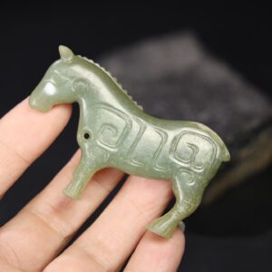 Chinese Natural Jade Carved Horse