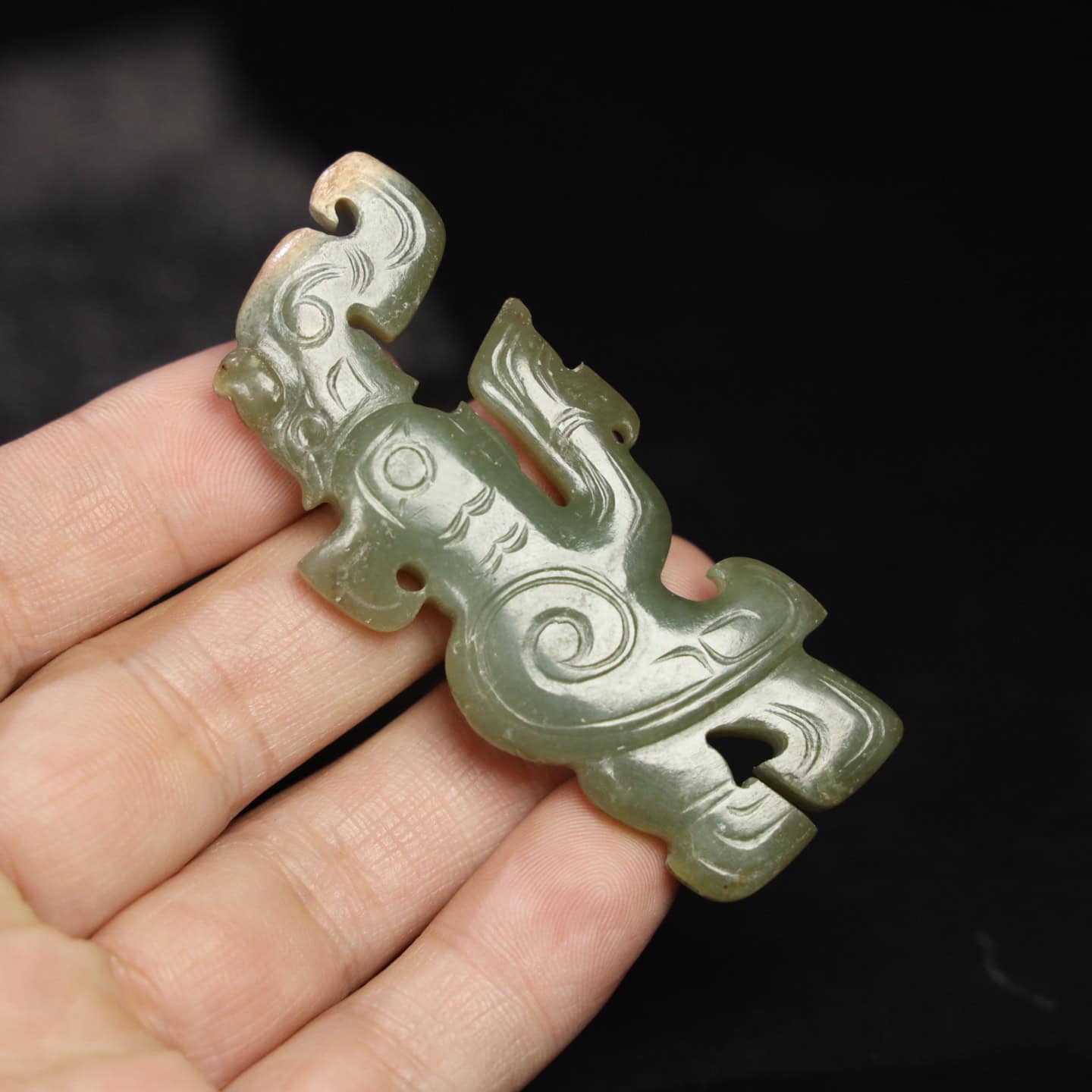 Chinese Natural Jade Carved Bird Pendants