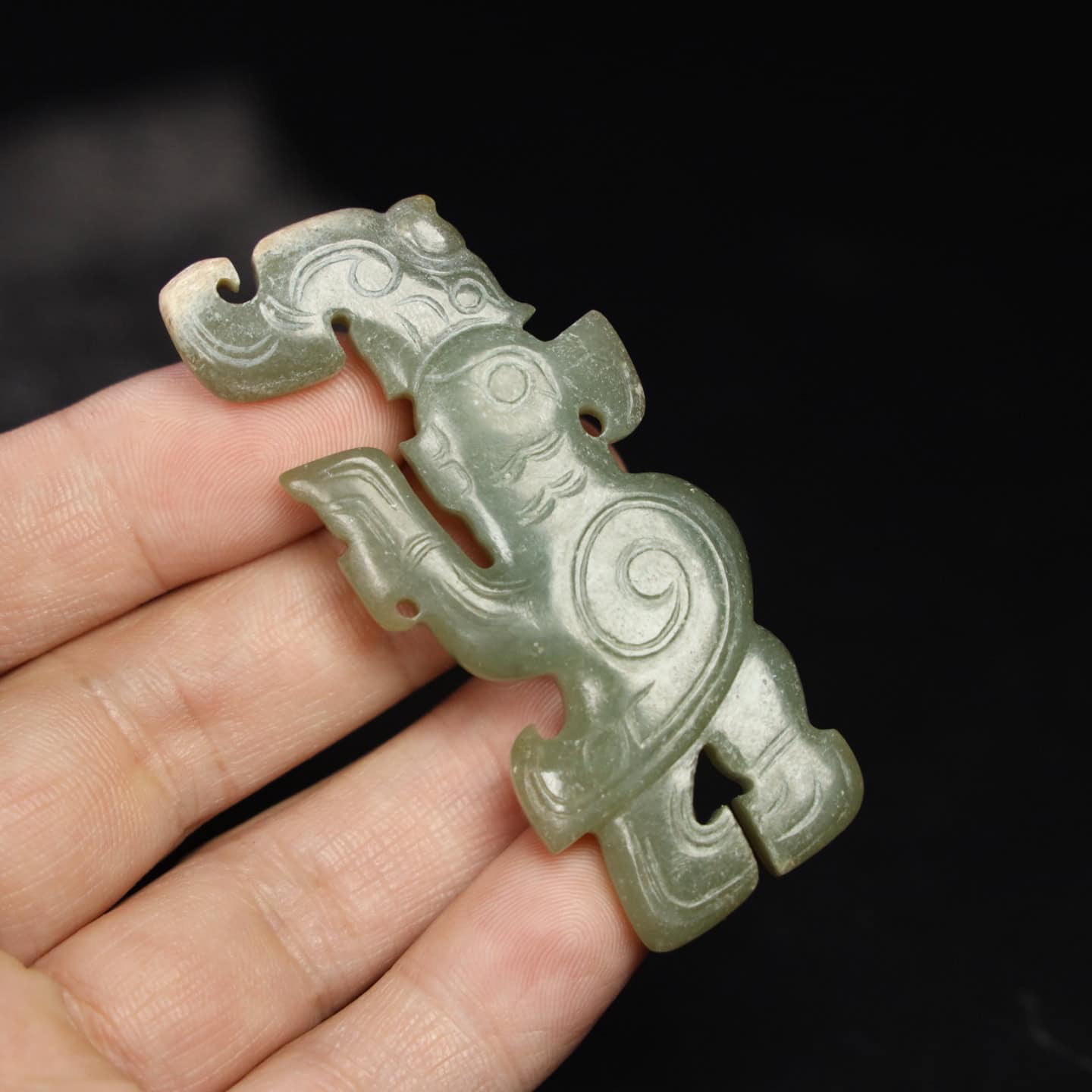 Chinese Natural Jade Carved Bird Pendants