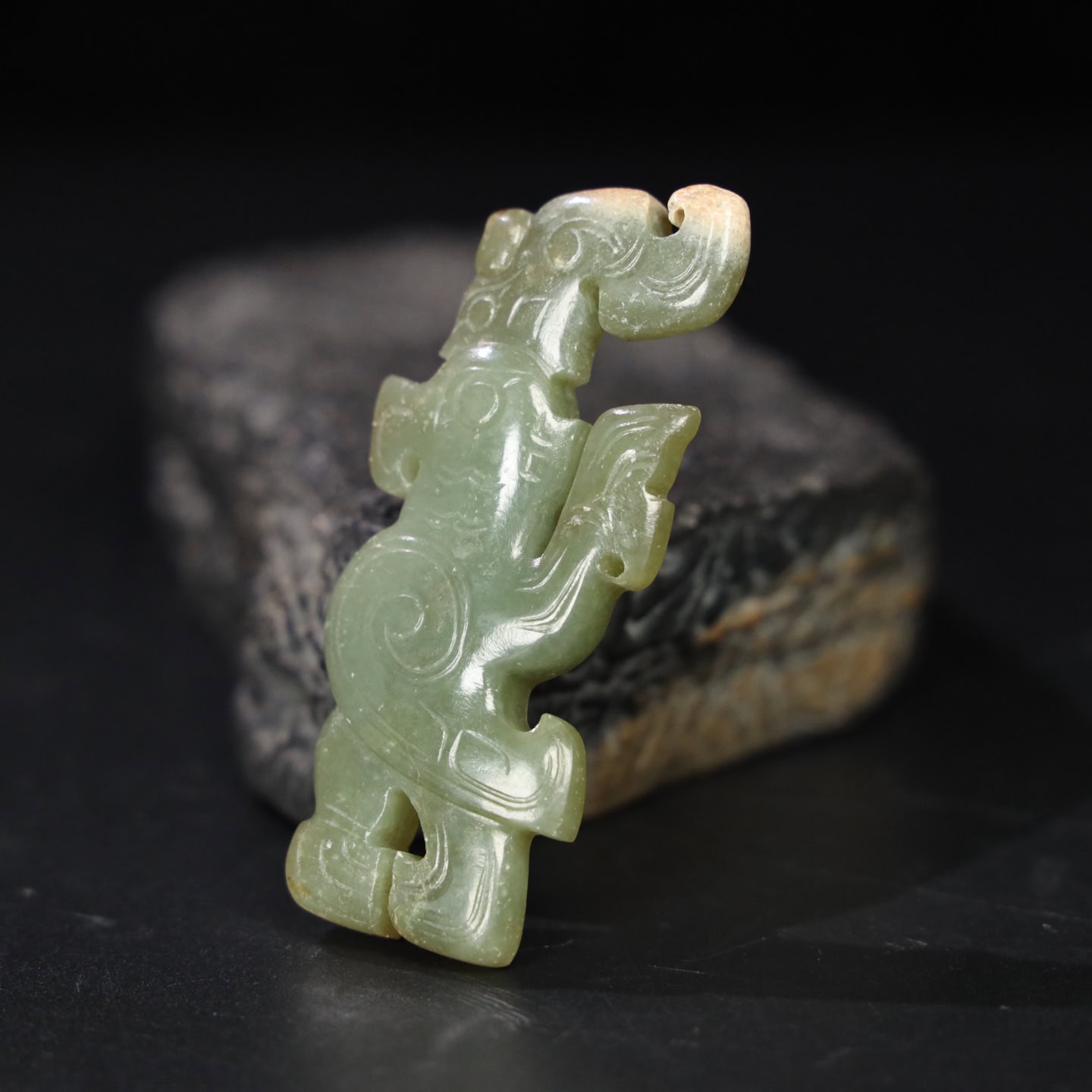 Chinese Natural Jade Carved Bird Pendants