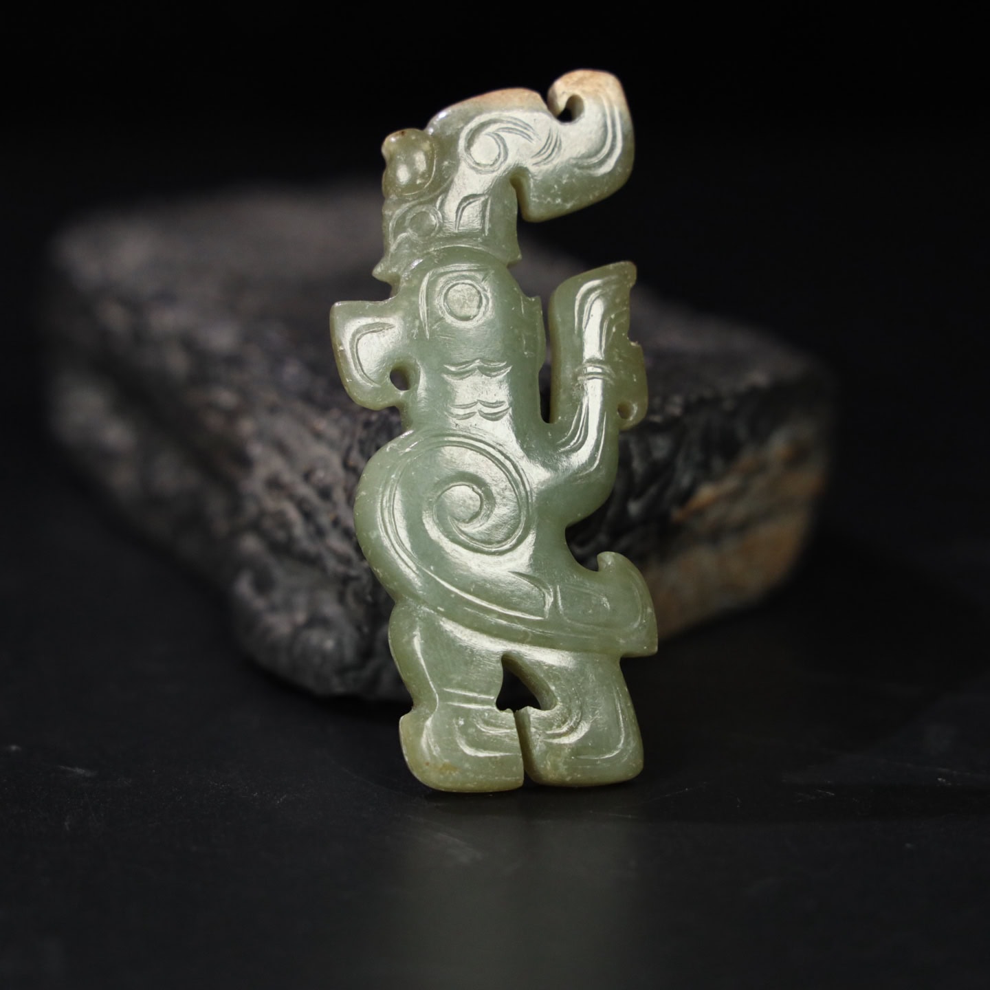 Chinese Natural Jade Carved Bird Pendants