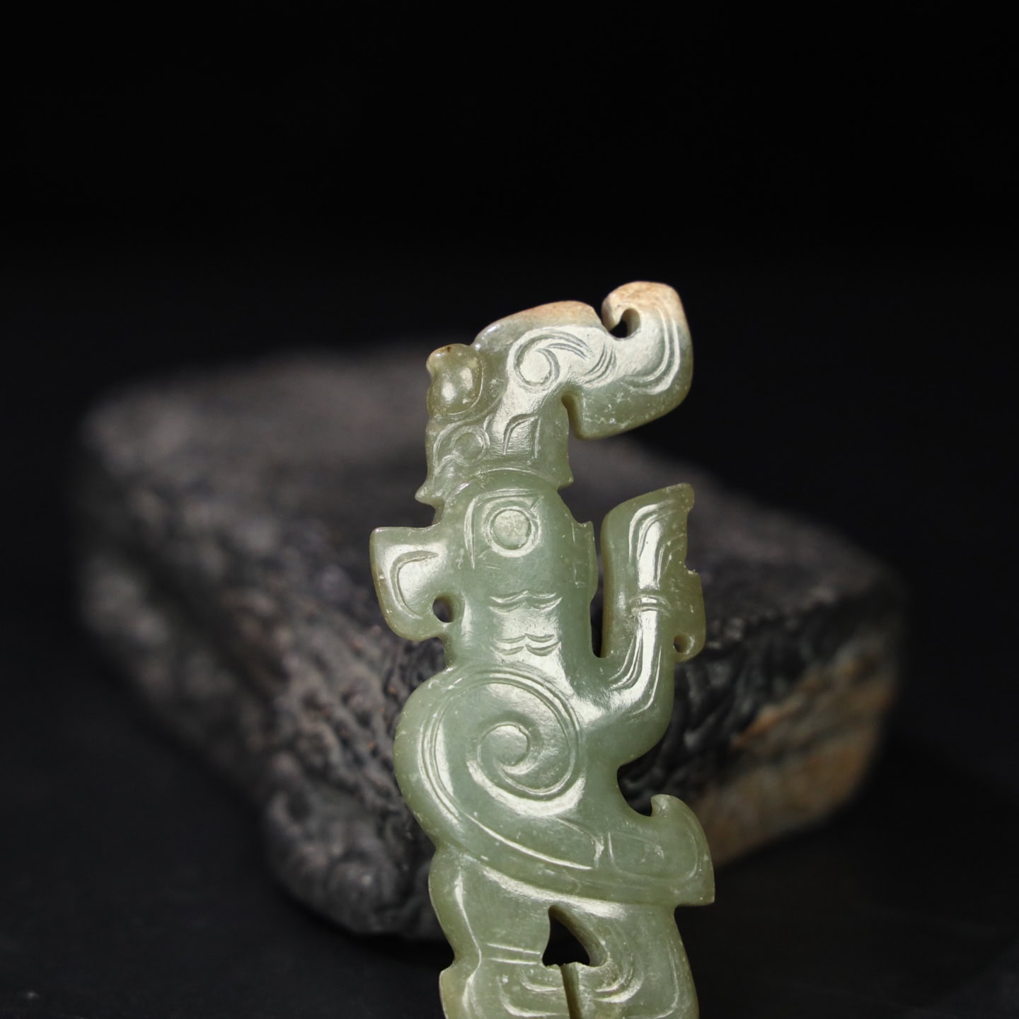 Chinese Natural Jade Carved Bird Pendants