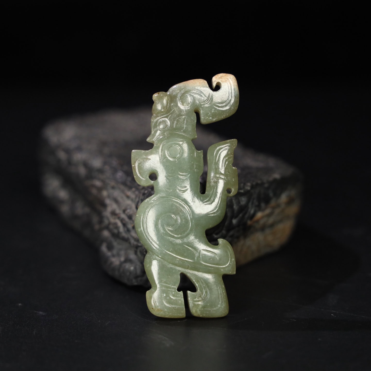 Chinese Natural Jade Carved Bird Pendants
