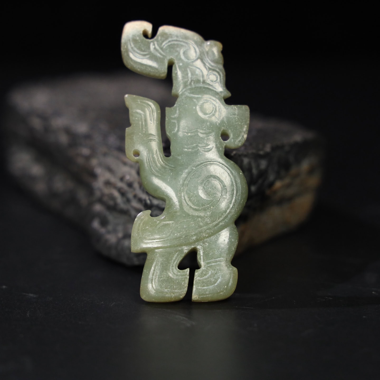 Chinese Natural Jade Carved Bird Pendants