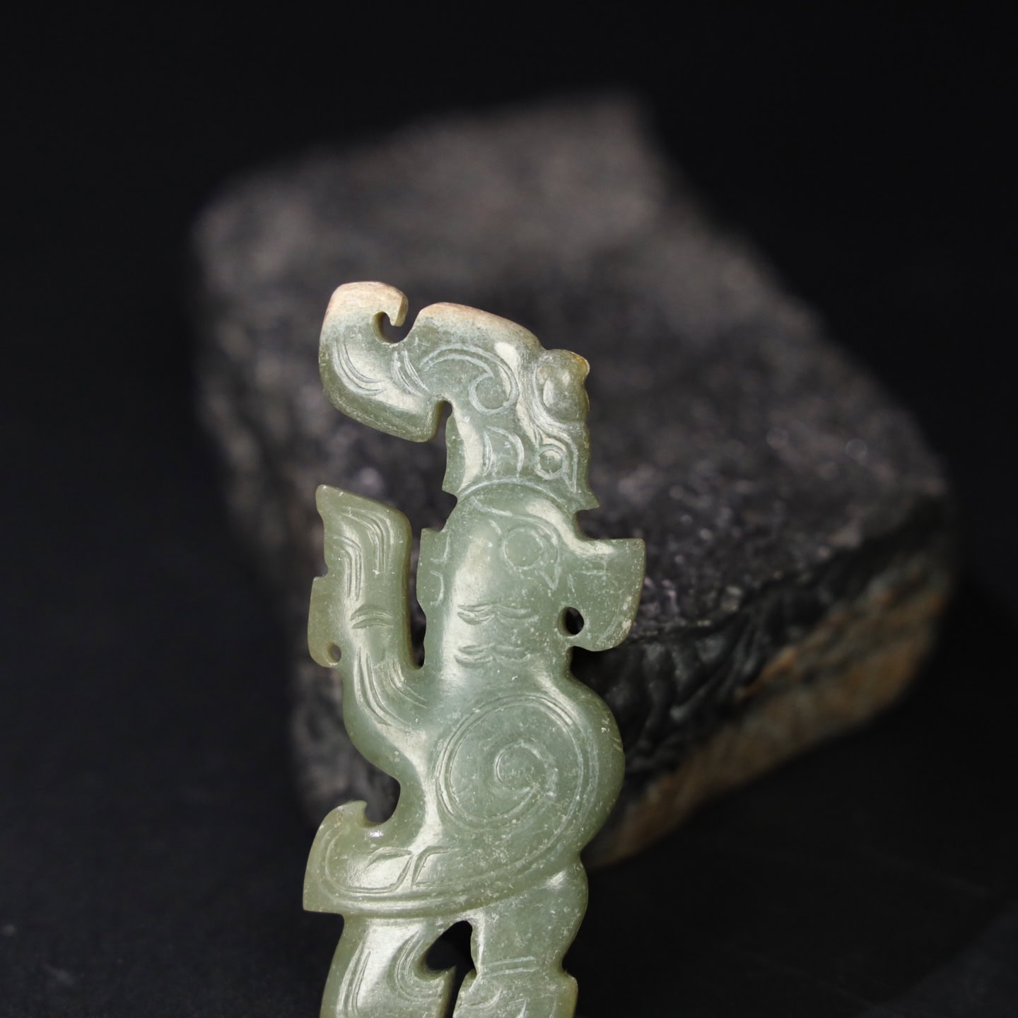 Chinese Natural Jade Carved Bird Pendants