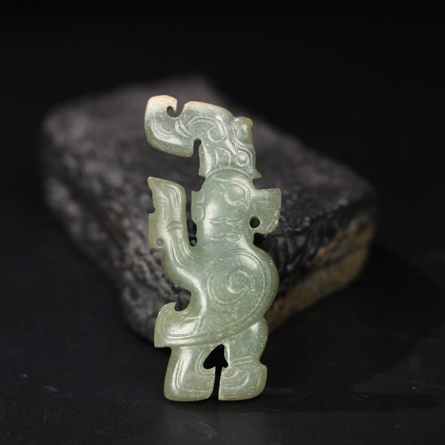 Chinese Natural Jade Carved Bird Pendants